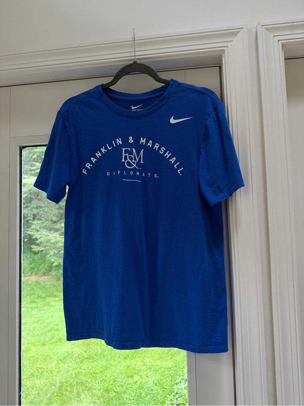 Nike Men's Royal Blue Franklin & Marshall Graphic Short Sleeve Tee